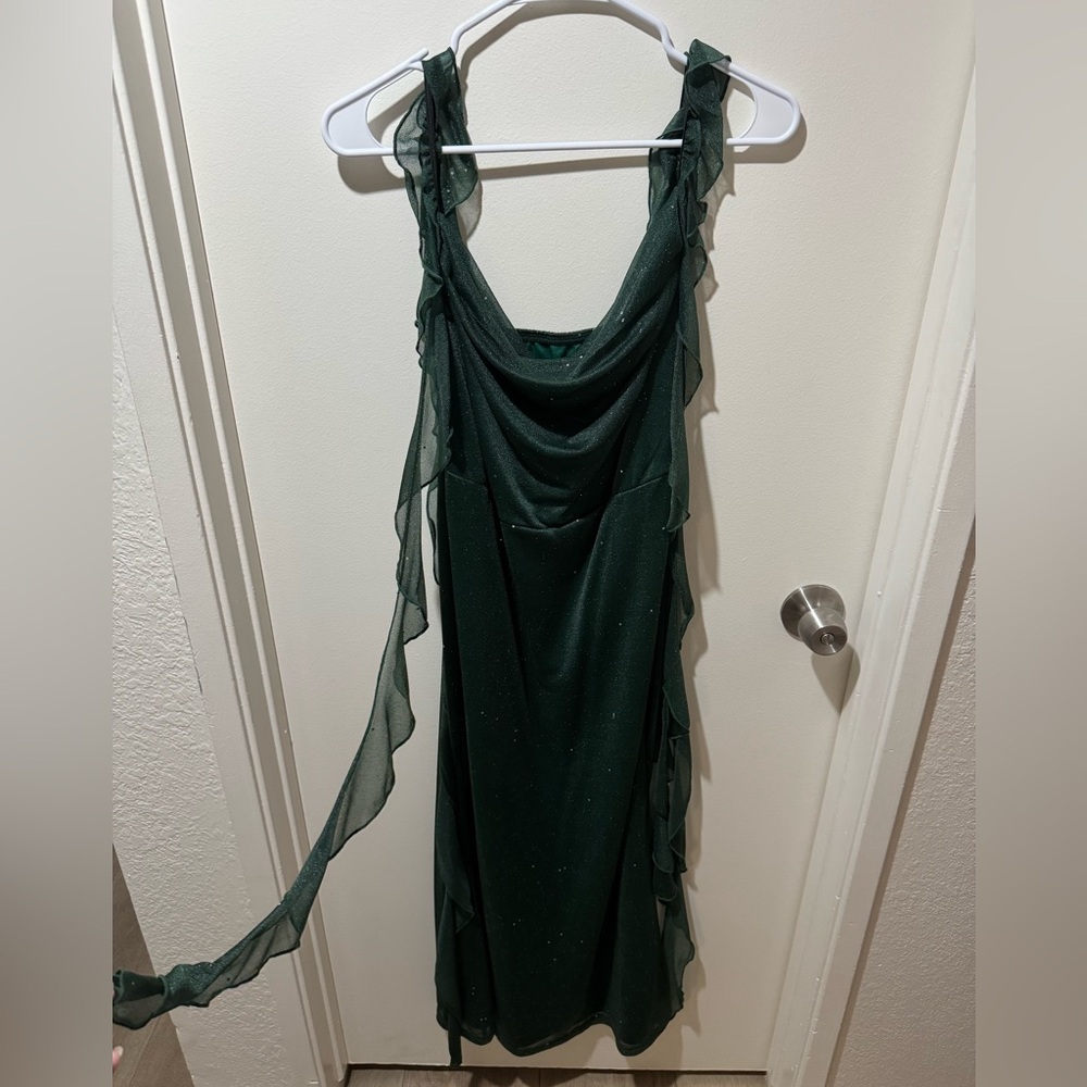 Cider Dark Green Backless Dress